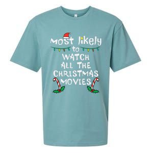 Cozy Holiday Movie Time Festive Family Matching Sueded Cloud Jersey T-Shirt