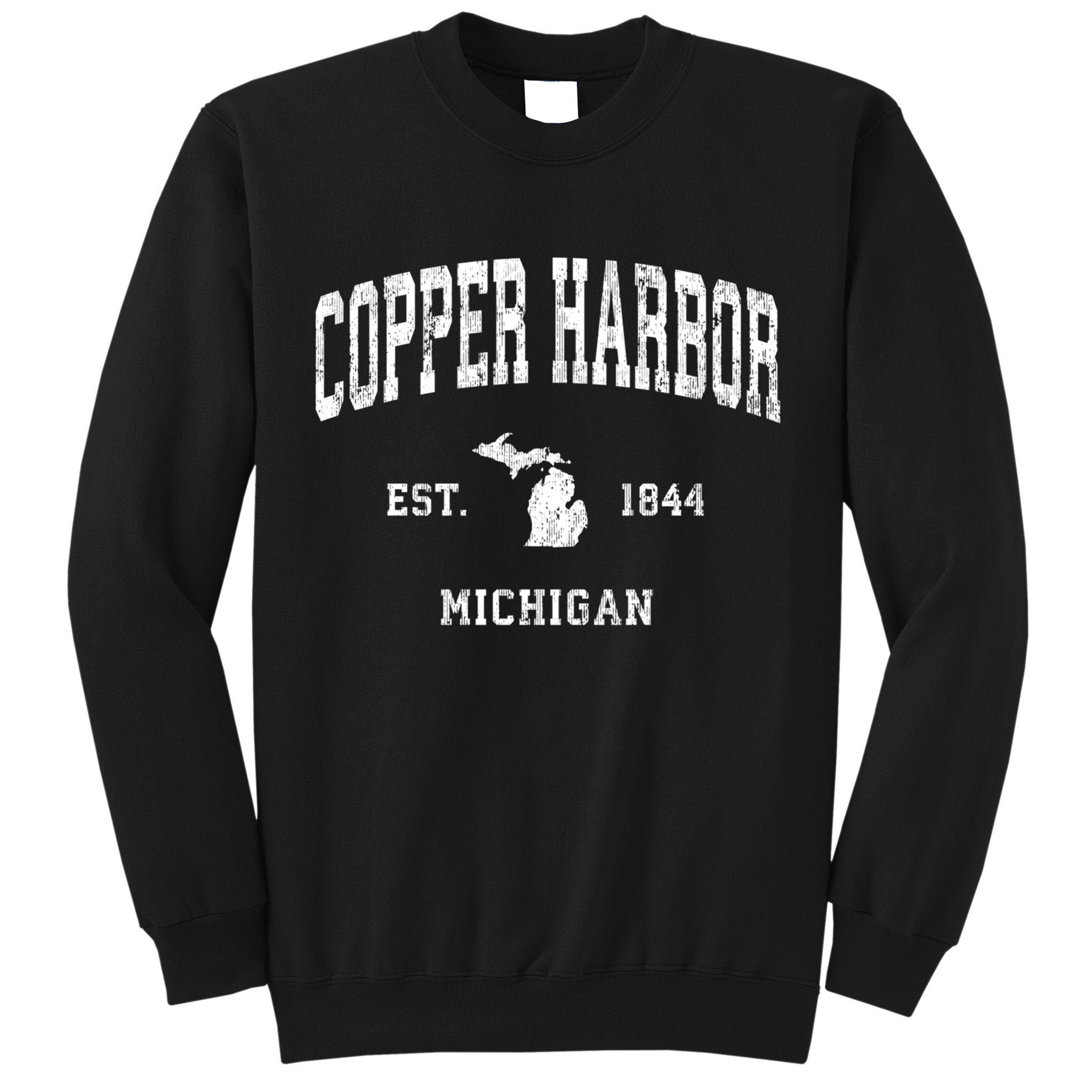 Copper Harbor Michigan Mi Vintage Established Athletic Sports Design Tall Sweatshirt