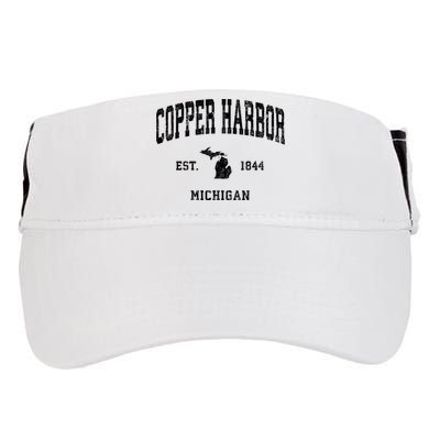 Copper Harbor Michigan Mi Vintage Established Athletic Sports Design Adult Drive Performance Visor