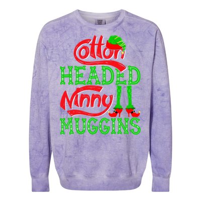 Cotton Headed Ninny Muggins ELF Christmas Xmas Holiday Colorblast Crewneck Sweatshirt