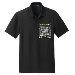 Cotton Headed Ninny Muggins Christmas Dry Zone Grid Polo