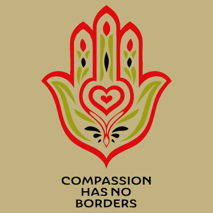 Compassion Has No Borders Button