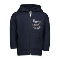 Cute Happy New Year Day Eve Party Fireworks Confetti Costume Toddler Zip Fleece Hoodie