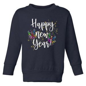 Cute Happy New Year Day Eve Party Fireworks Confetti Costume Toddler Sweatshirt