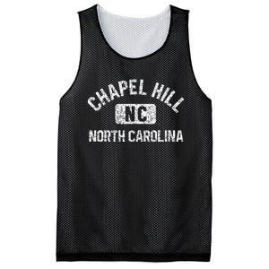 Chapel Hill NC North Carolina Gym Style Distress White Print Mesh Reversible Basketball Jersey Tank