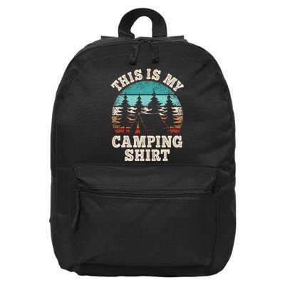 Camper Hiking Nature Outdoor This Is My Camping 16 in Basic Backpack