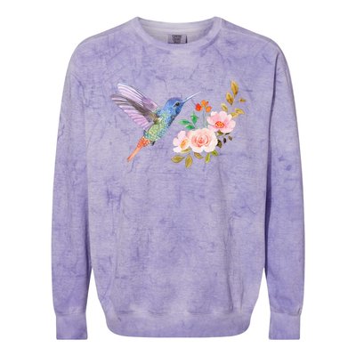 Cute Hummingbird Nectar Flower Outfit Love Birds Colorblast Crewneck Sweatshirt