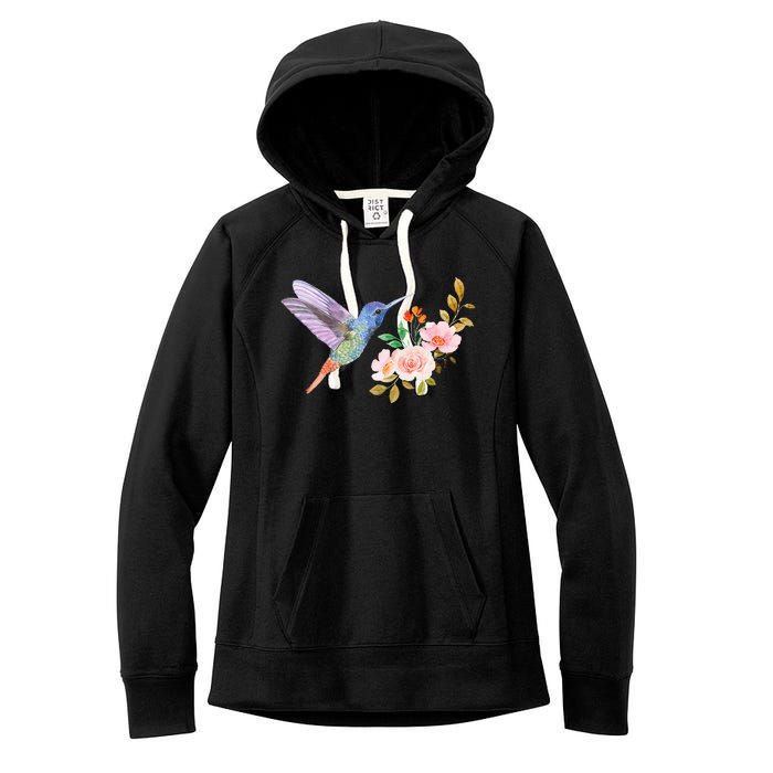 Cute Hummingbird Nectar Flower Outfit Love Birds Women's Fleece Hoodie