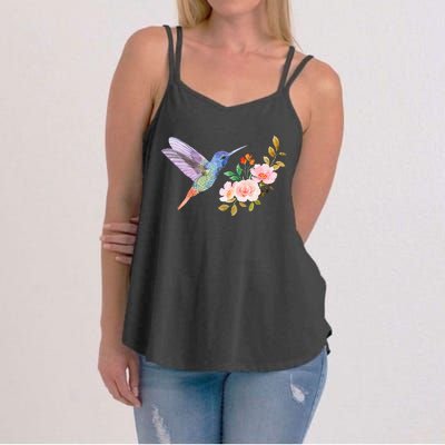 Cute Hummingbird Nectar Flower Outfit Love Birds Women's Strappy Tank