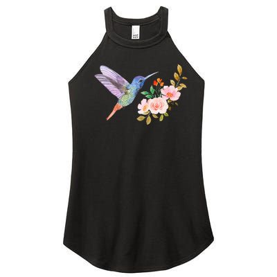 Cute Hummingbird Nectar Flower Outfit Love Birds Women’s Perfect Tri Rocker Tank