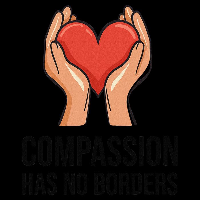Compassion Has No Borders Flat Bill Trucker Hat