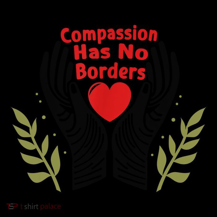 Compassion Has No Borders  Drawstring Bag