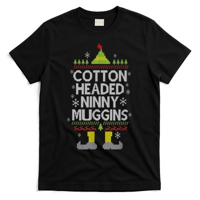 Cotton Headed Ninny Muggins! Funny Christmas Elf T-Shirt