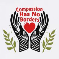 Compassion Has No Borders Button