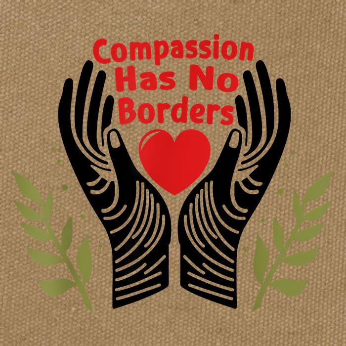 Compassion Has No Borders Cotton Canvas Backpack