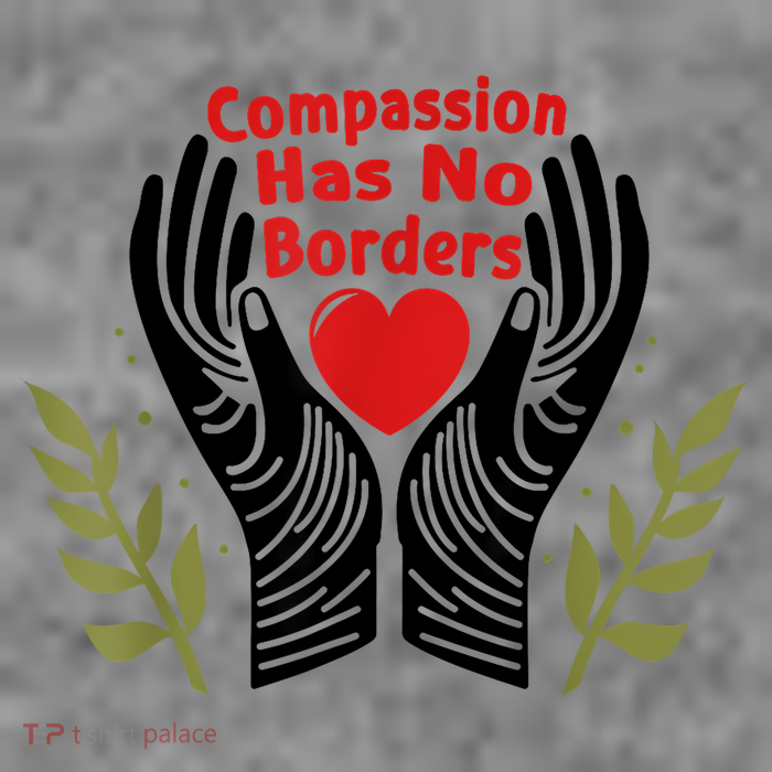Compassion Has No Borders Hooded Wearable Blanket