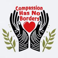 Compassion Has No Borders Sueded Cloud Jersey T-Shirt