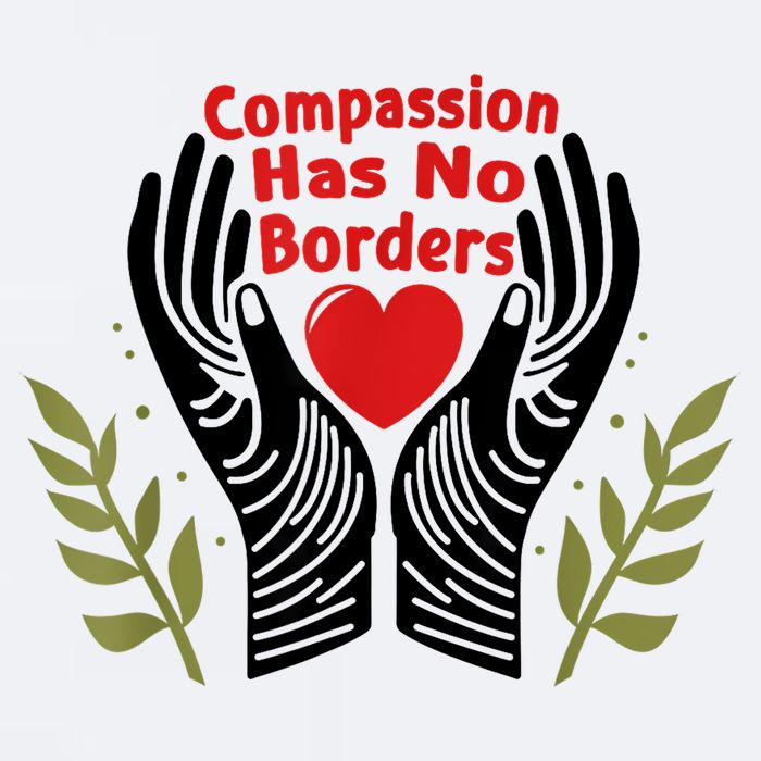 Compassion Has No Borders Sueded Cloud Jersey T-Shirt