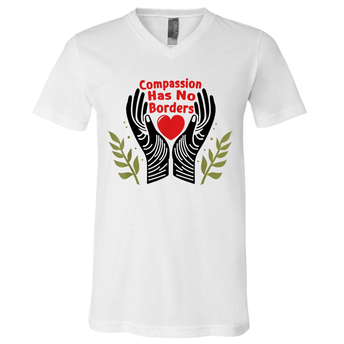 Compassion Has No Borders V-Neck T-Shirt