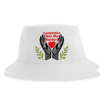 Compassion Has No Borders Sustainable Bucket Hat