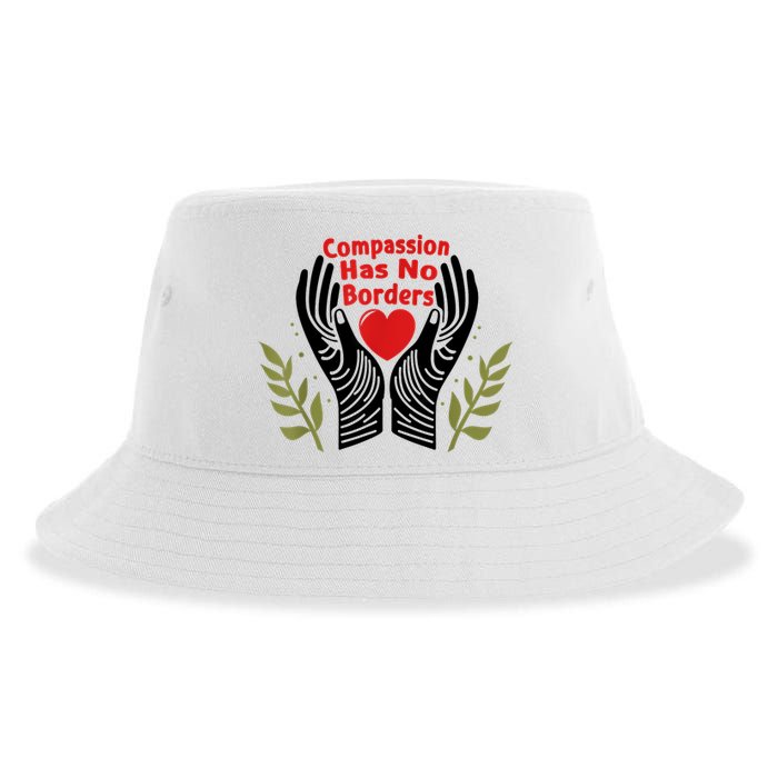 Compassion Has No Borders Sustainable Bucket Hat