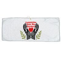Compassion Has No Borders Large Microfiber Waffle Golf Towel