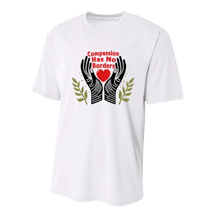 Compassion Has No Borders Youth Performance Sprint T-Shirt
