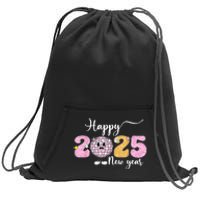 Cute Happy New Year 2025 Party Family Matching Gift Sweatshirt Cinch Pack Bag