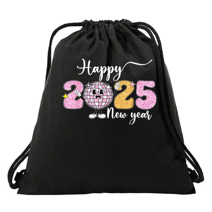 Cute Happy New Year 2025 Party Family Matching Gift Drawstring Bag