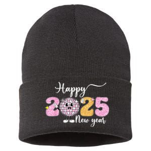 Cute Happy New Year 2025 Party Family Matching Gift Sustainable Knit Beanie