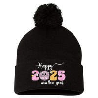 Cute Happy New Year 2025 Party Family Matching Gift Pom Pom 12in Knit Beanie