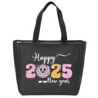 Cute Happy New Year 2025 Party Family Matching Gift Zip Tote Bag