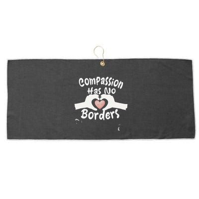 Compassion Has No Borders Large Microfiber Waffle Golf Towel