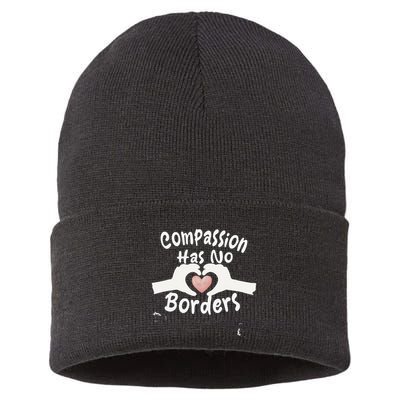 Compassion Has No Borders Sustainable Knit Beanie