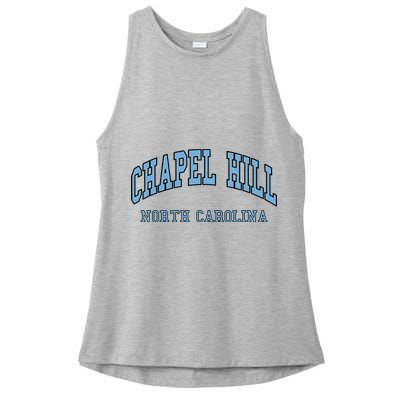 Chapel Hill North Carolina Throwback Ladies PosiCharge Tri-Blend Wicking Tank