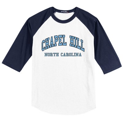 Chapel Hill North Carolina Throwback Baseball Sleeve Shirt