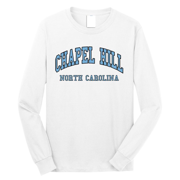 Chapel Hill North Carolina Throwback Long Sleeve Shirt