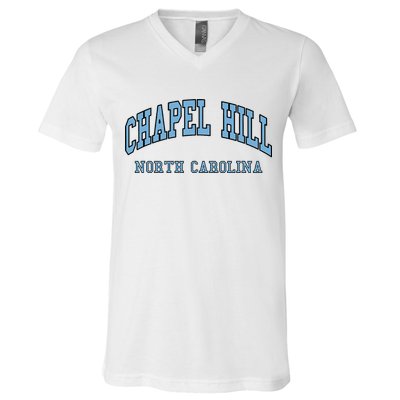 Chapel Hill North Carolina Throwback V-Neck T-Shirt