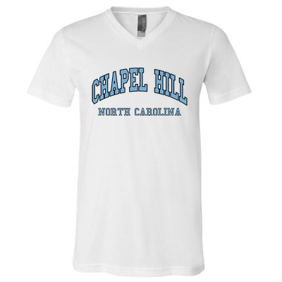 Chapel Hill North Carolina Throwback V-Neck T-Shirt