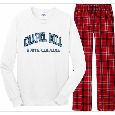 Chapel Hill North Carolina Throwback Long Sleeve Pajama Set