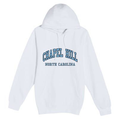 Chapel Hill North Carolina Throwback Premium Pullover Hoodie