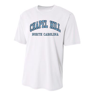 Chapel Hill North Carolina Throwback Performance Sprint T-Shirt