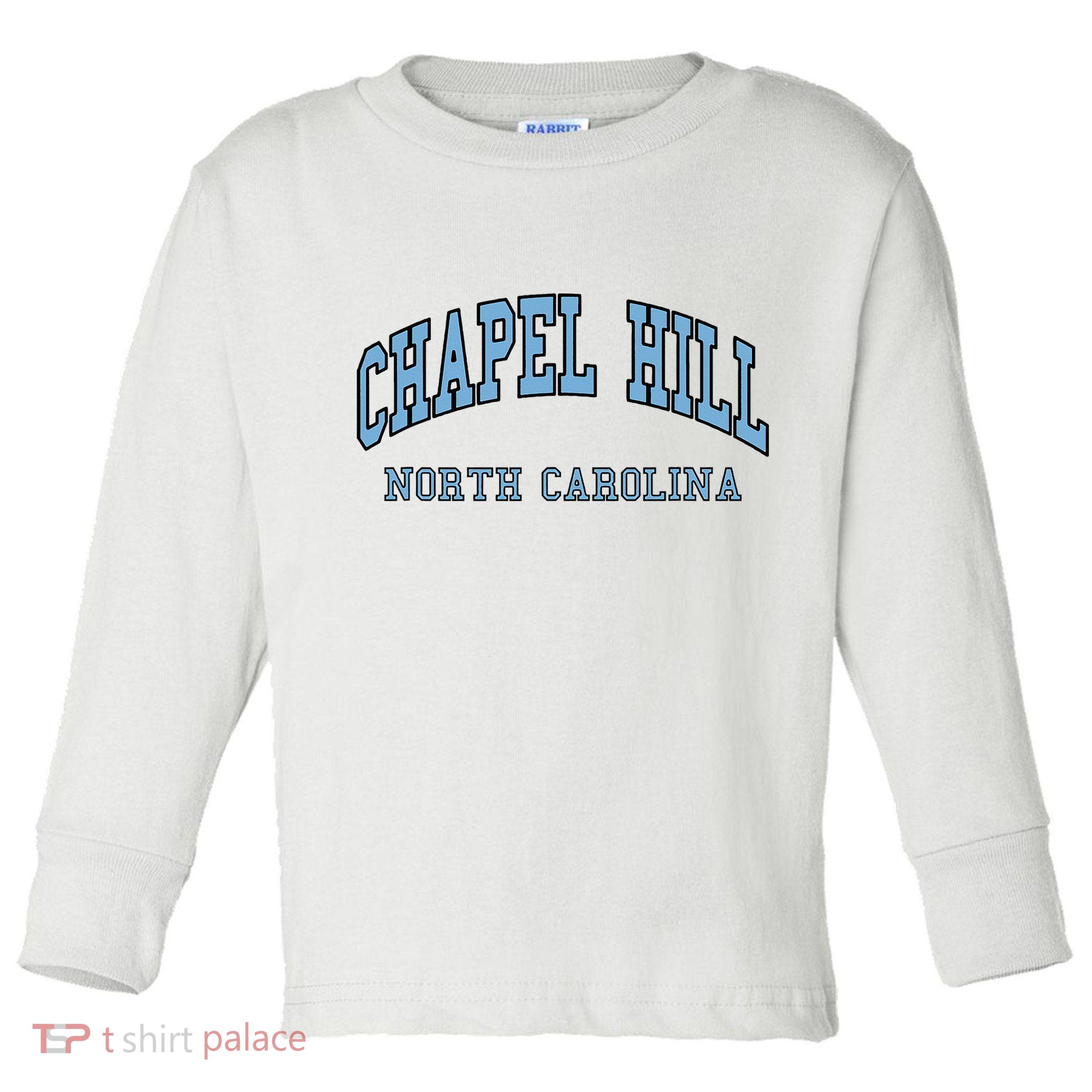Chapel Hill North Carolina Throwback Toddler Long Sleeve Shirt