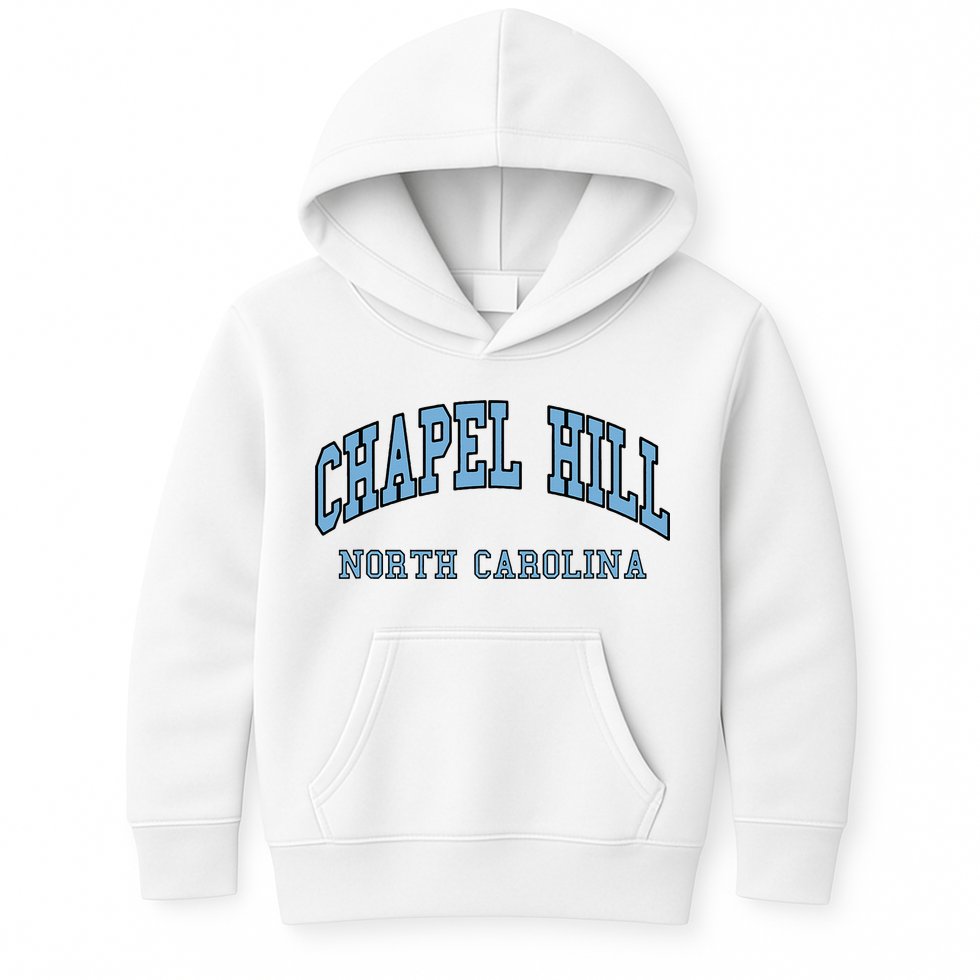 Chapel Hill North Carolina Throwback Kids Hoodie