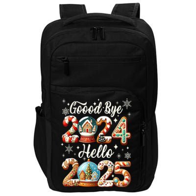 Christmas Happy New Years Eve Goodbye 2024 Hello 2025 Xmas Gift Impact Tech Backpack