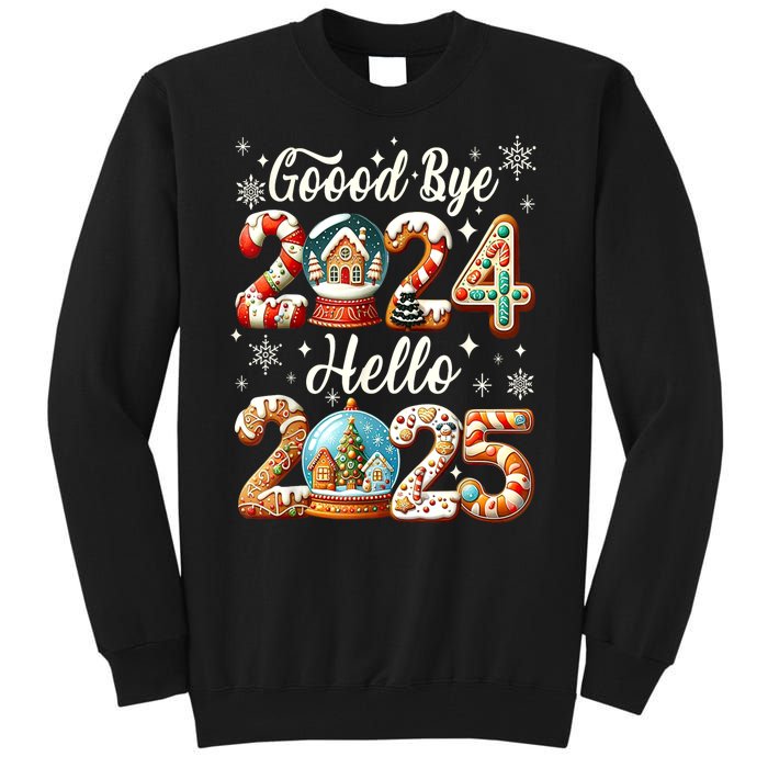 Christmas Happy New Years Eve Goodbye 2024 Hello 2025 Xmas Gift Tall Sweatshirt