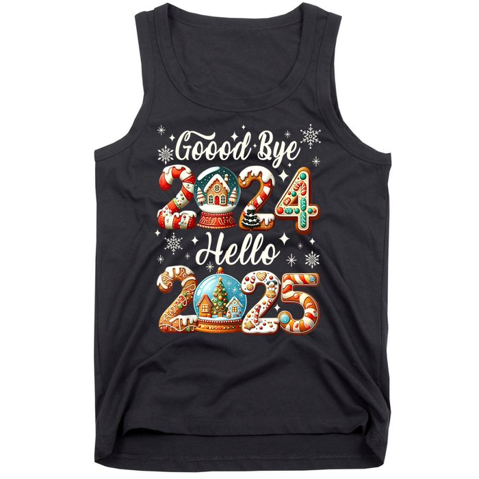 Christmas Happy New Years Eve Goodbye 2024 Hello 2025 Xmas Gift Tank Top