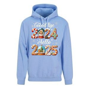 Christmas Happy New Years Eve Goodbye 2024 Hello 2025 Xmas Gift Unisex Surf Hoodie