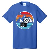 Camping Hiking Nature Retro Photographer Camera Camera Gift Tall T-Shirt