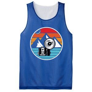 Camping Hiking Nature Retro Photographer Camera Camera Gift Mesh Reversible Basketball Jersey Tank